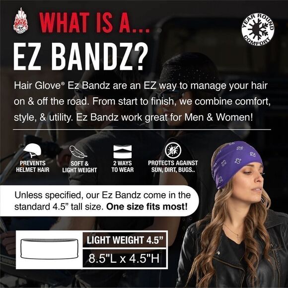 Orange Bling Skull EZ Band - Picture 2 of 2